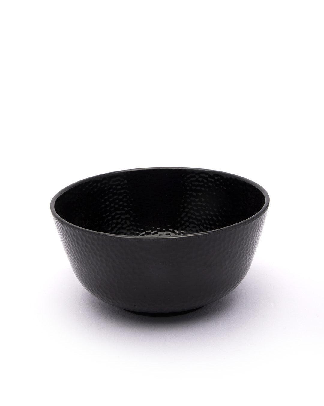 Serving Bowls, Mixing Bowl, Black, Hammered, Melamine, Set of 2 - MARKET 99