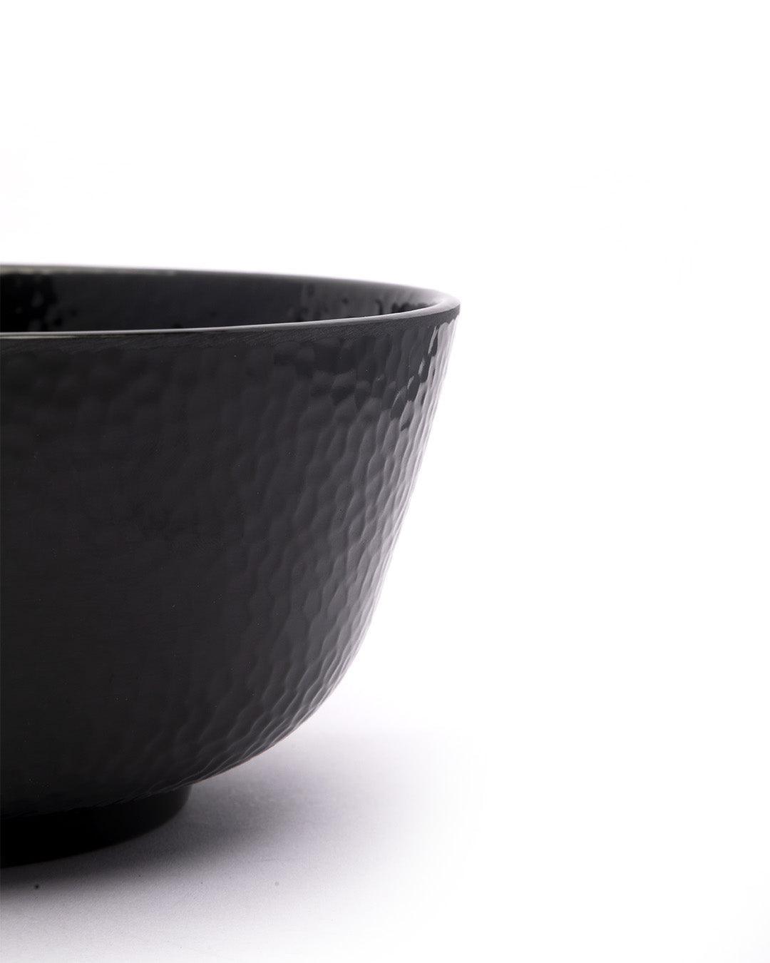 Serving Bowls, Mixing Bowl, Black, Hammered, Melamine, Set of 2 - MARKET 99