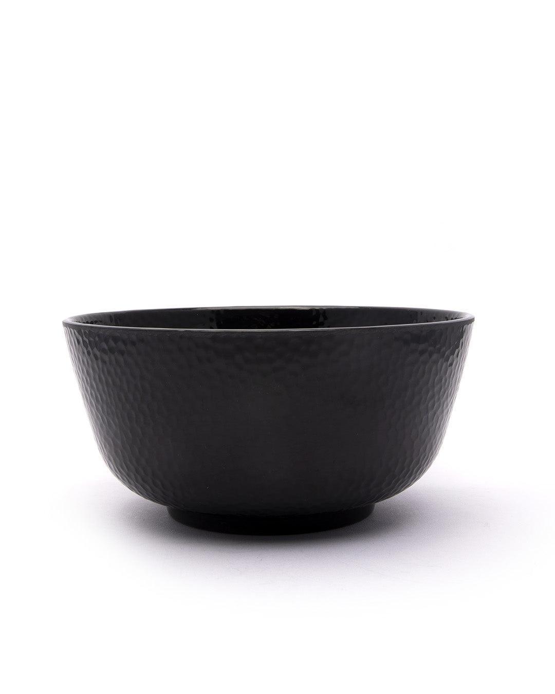 Serving Bowls, Mixing Bowl, Black, Hammered, Melamine, Set of 2 - MARKET 99