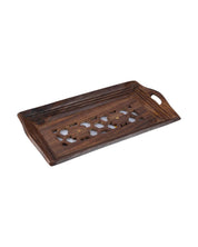 Sheesham Wood Handcrafts Coffee Serving Tray with Handles