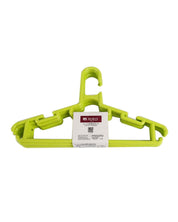 Solid Hangers, Green, Plastic, Set of 5 - MARKET 99