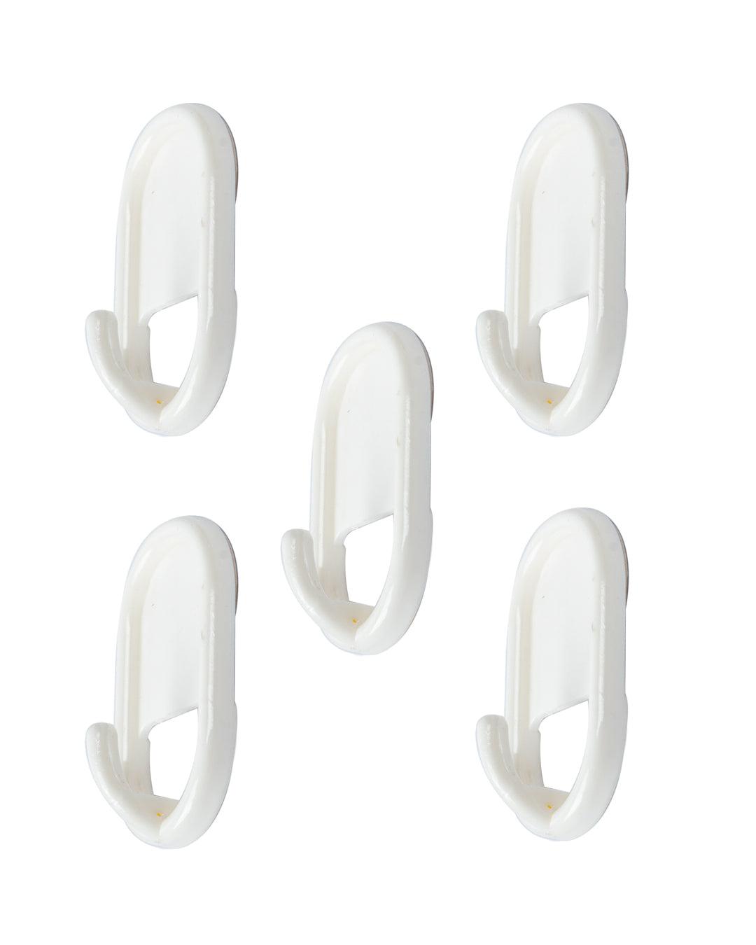 Solid Sticky Hook Bar, Self Adhesive Bar,, White, Plastic