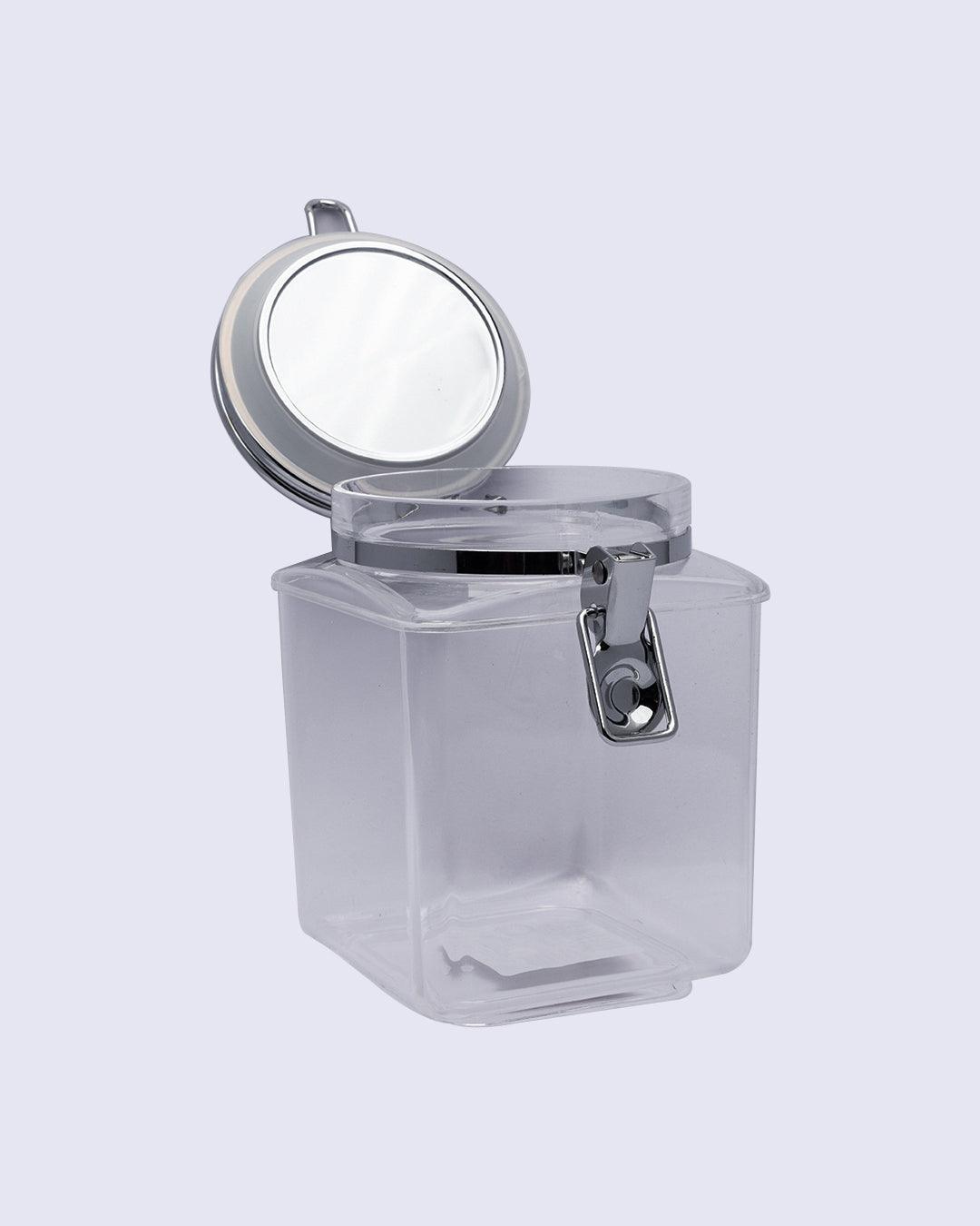 Storage Jar, for Kitchen & Home, Transparent, Plastic, 1.2 Litre - MARKET 99