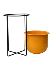 Stylish Yellow Plant Pot With Stand - MARKET 99