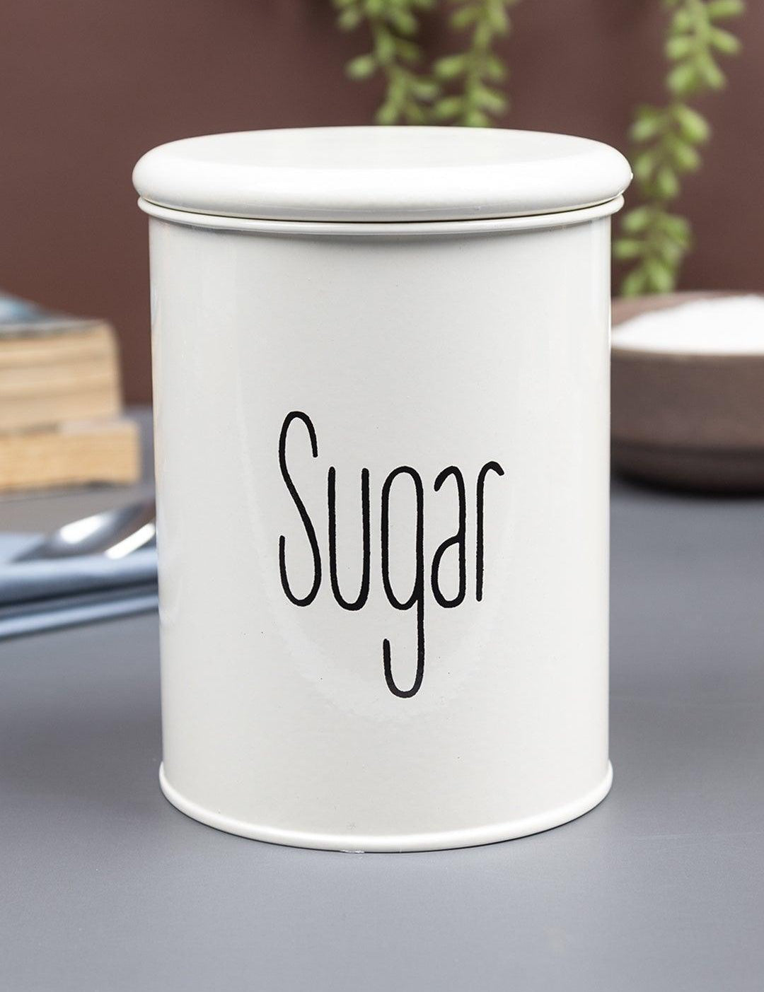 Off White Sugar Jar With Lid (900mL)