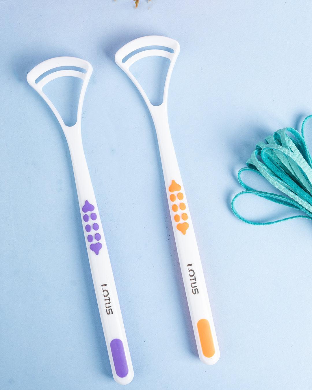 Tongue Cleaner, Multicolour, Plastic, Set of