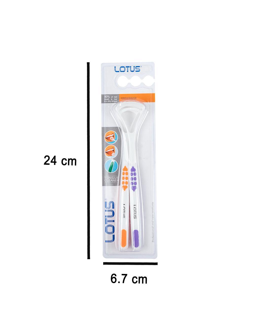 Tongue Cleaner, Multicolour, Plastic, Set of 2 - MARKET 99