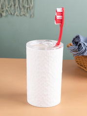 Toothbrush Holder, White, Plastic - MARKET 99