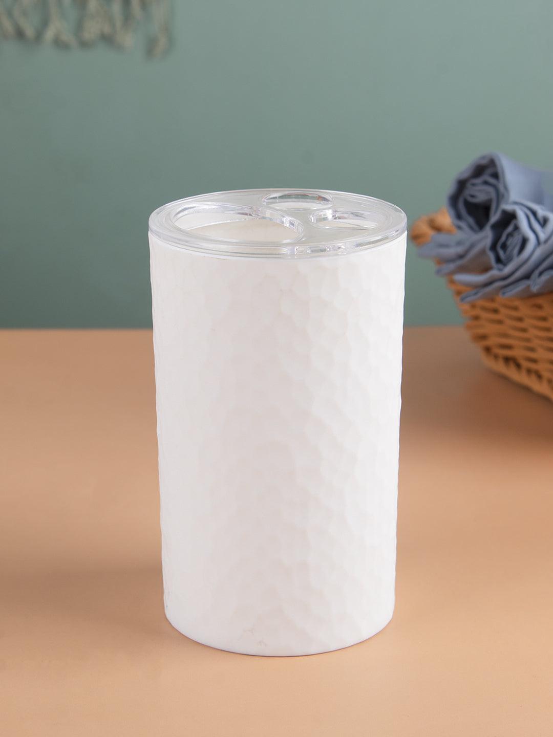 Toothbrush Holder, White, Plastic - MARKET 99