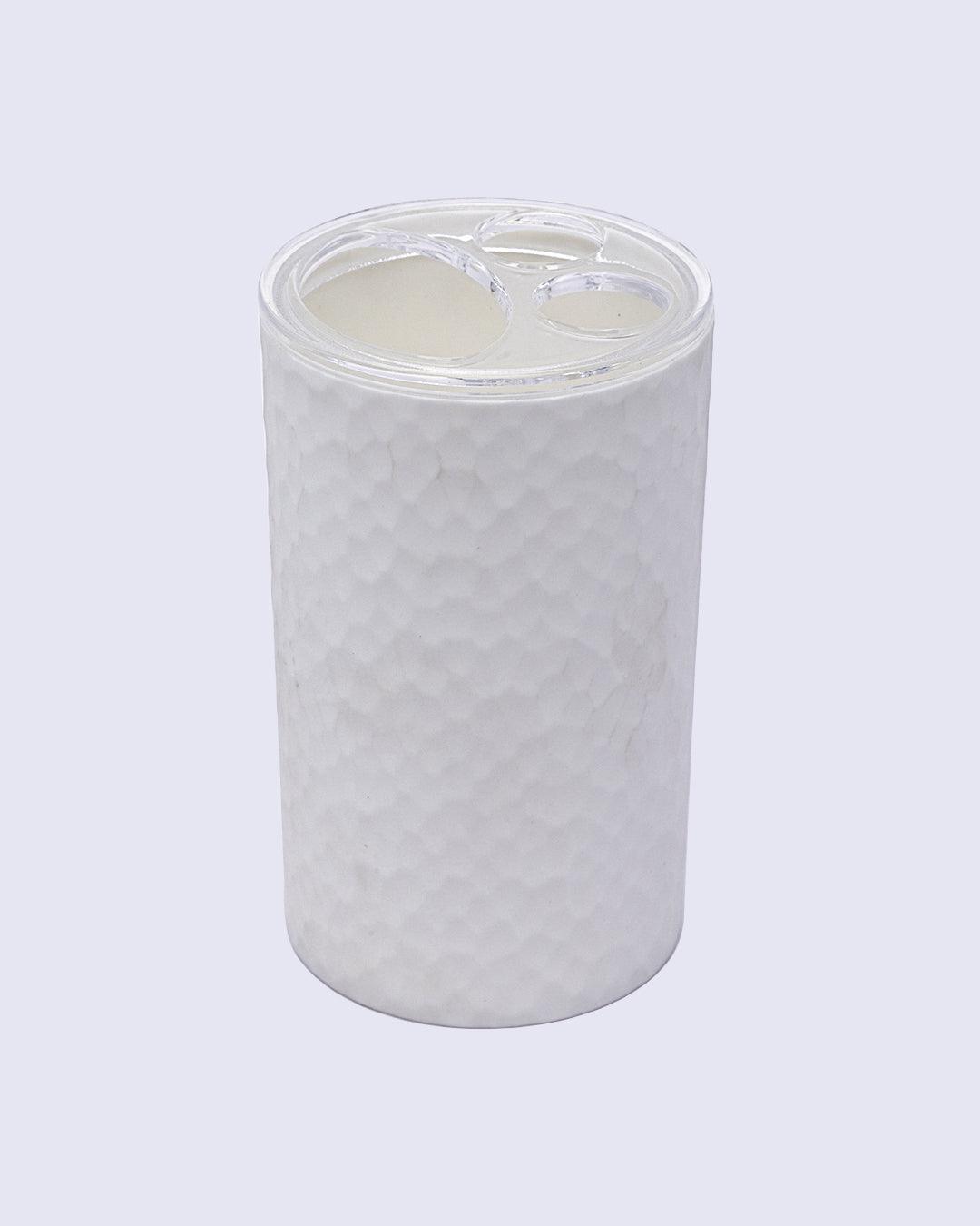 Toothbrush Holder, White, Plastic - MARKET 99