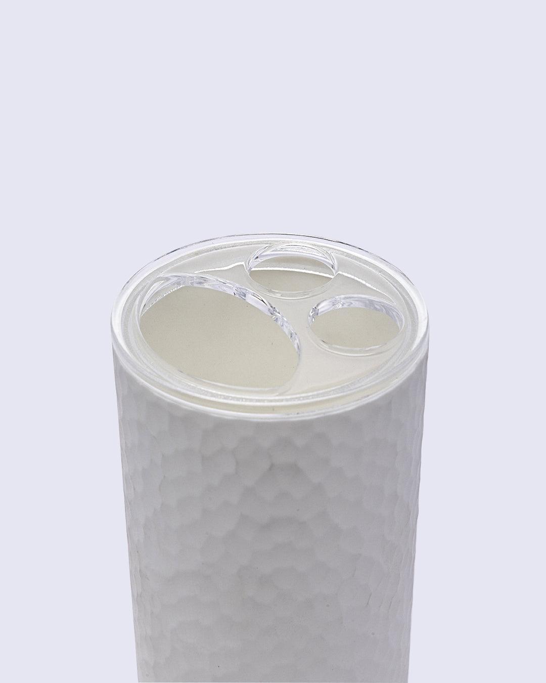 Toothbrush Holder, White, Plastic - MARKET 99