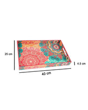 Traditional Multicolour Tray with Handle