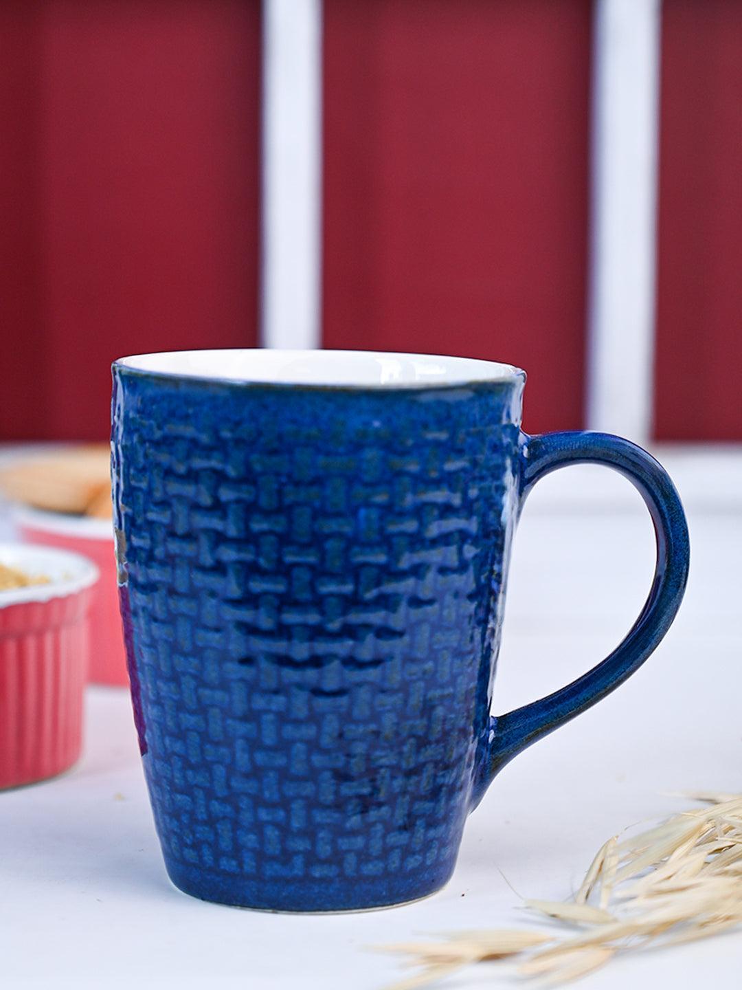 VON CASA Ceramic Coffee Mug - 320 Ml, Blue - MARKET 99