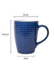 VON CASA Ceramic Coffee Mug - 320 Ml, Blue - MARKET 99