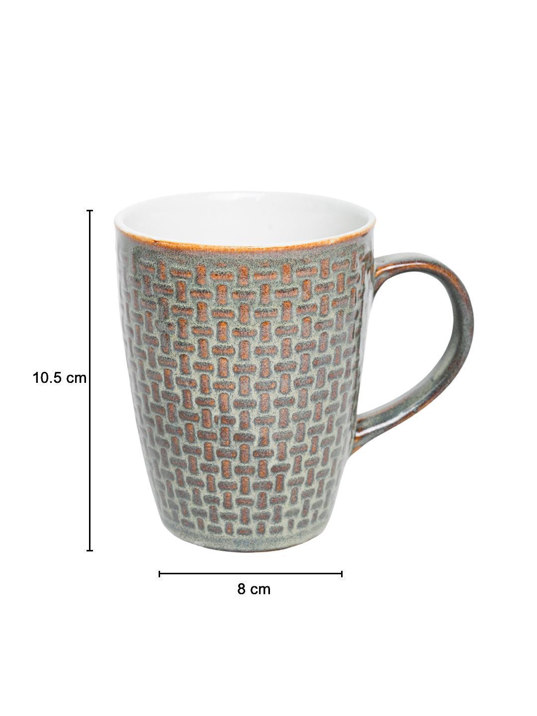 VON CASA Ceramic Coffee Mug - 320 Ml, Dull Brown - MARKET 99