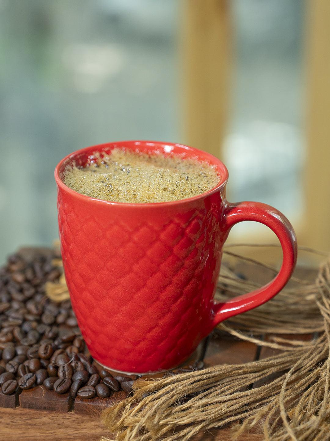 VON CASA Ceramic Coffee Mug - 320 Ml, Red - Market99 – MARKET99