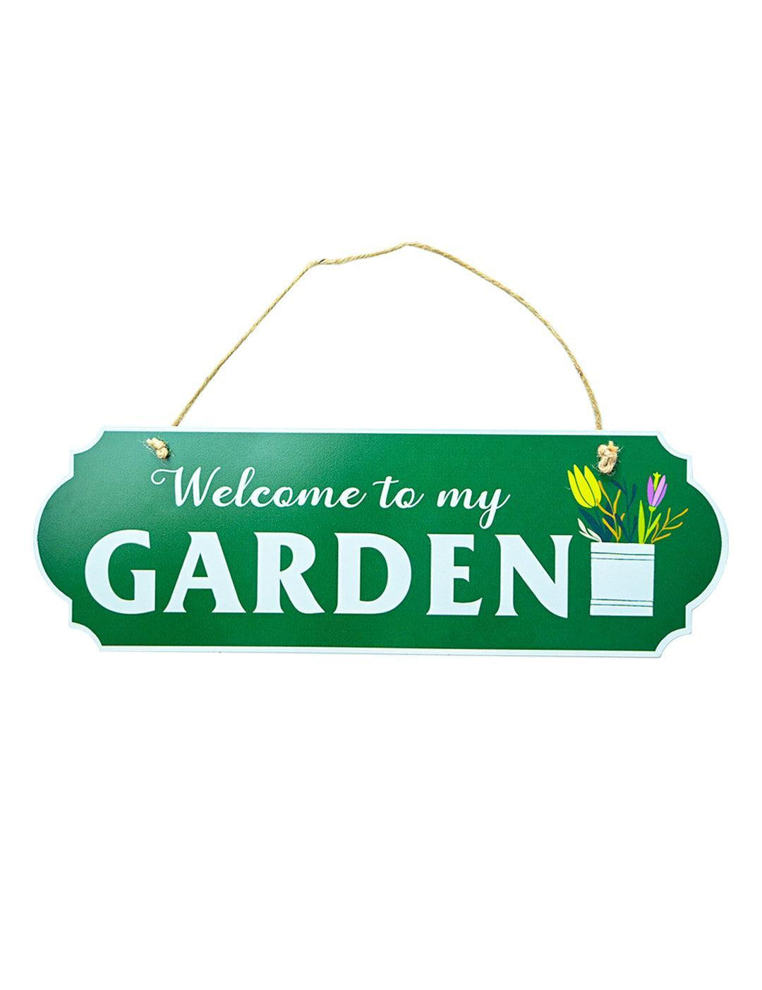 Welcome to My Garden Plaque: Wall Hanging Plaque - MARKET 99