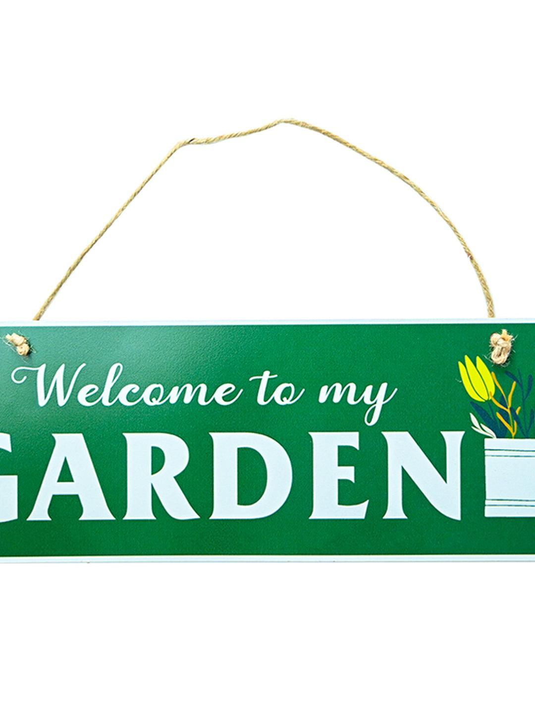 Welcome to My Garden Plaque: Wall Hanging Plaque - MARKET 99