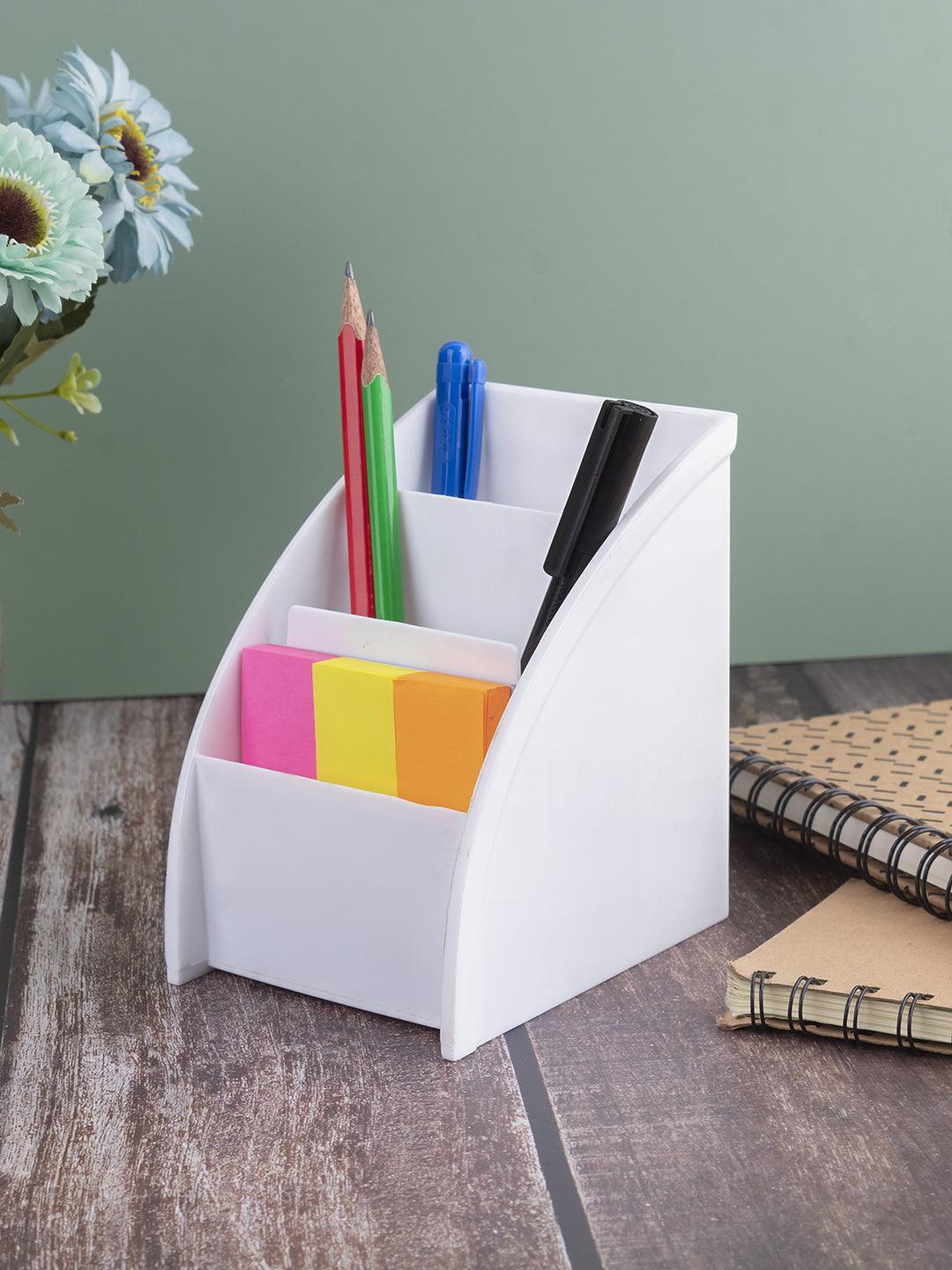 White Plastic Solid Cosmetic Organizer