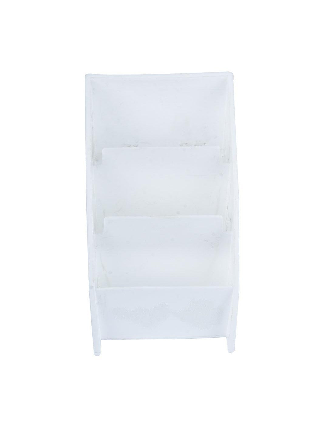 White Plastic Solid Cosmetic Organizer