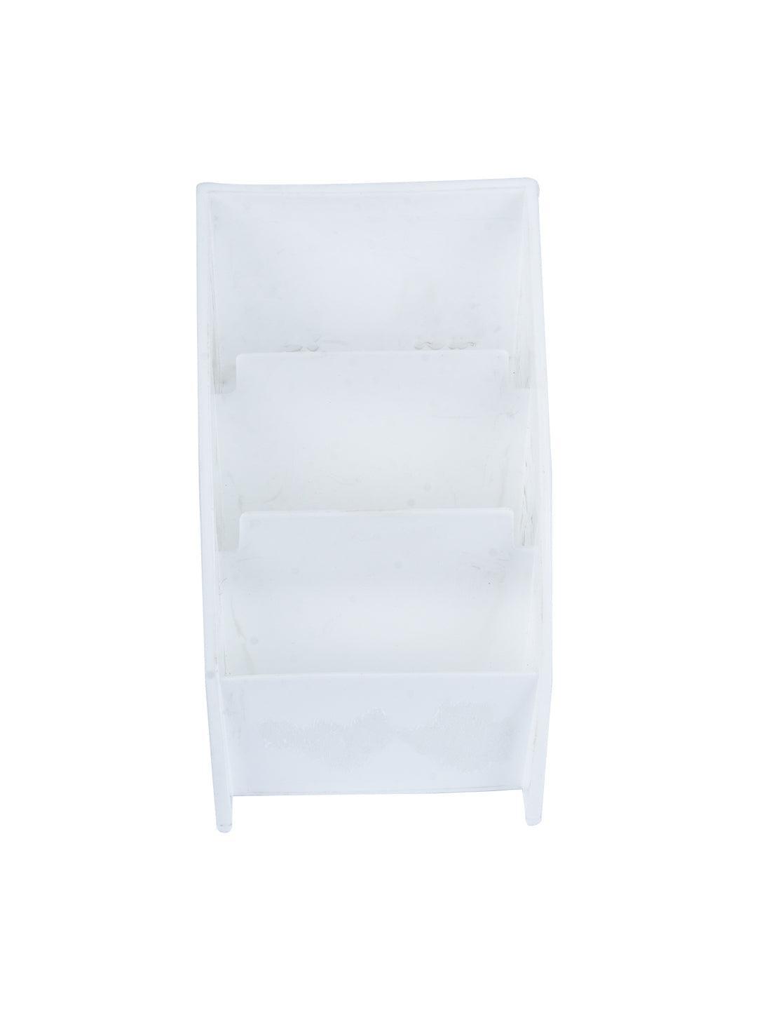 White Plastic Solid Cosmetic Organizer