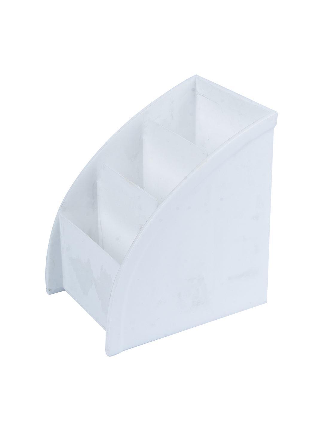 White Plastic Solid Cosmetic Organizer