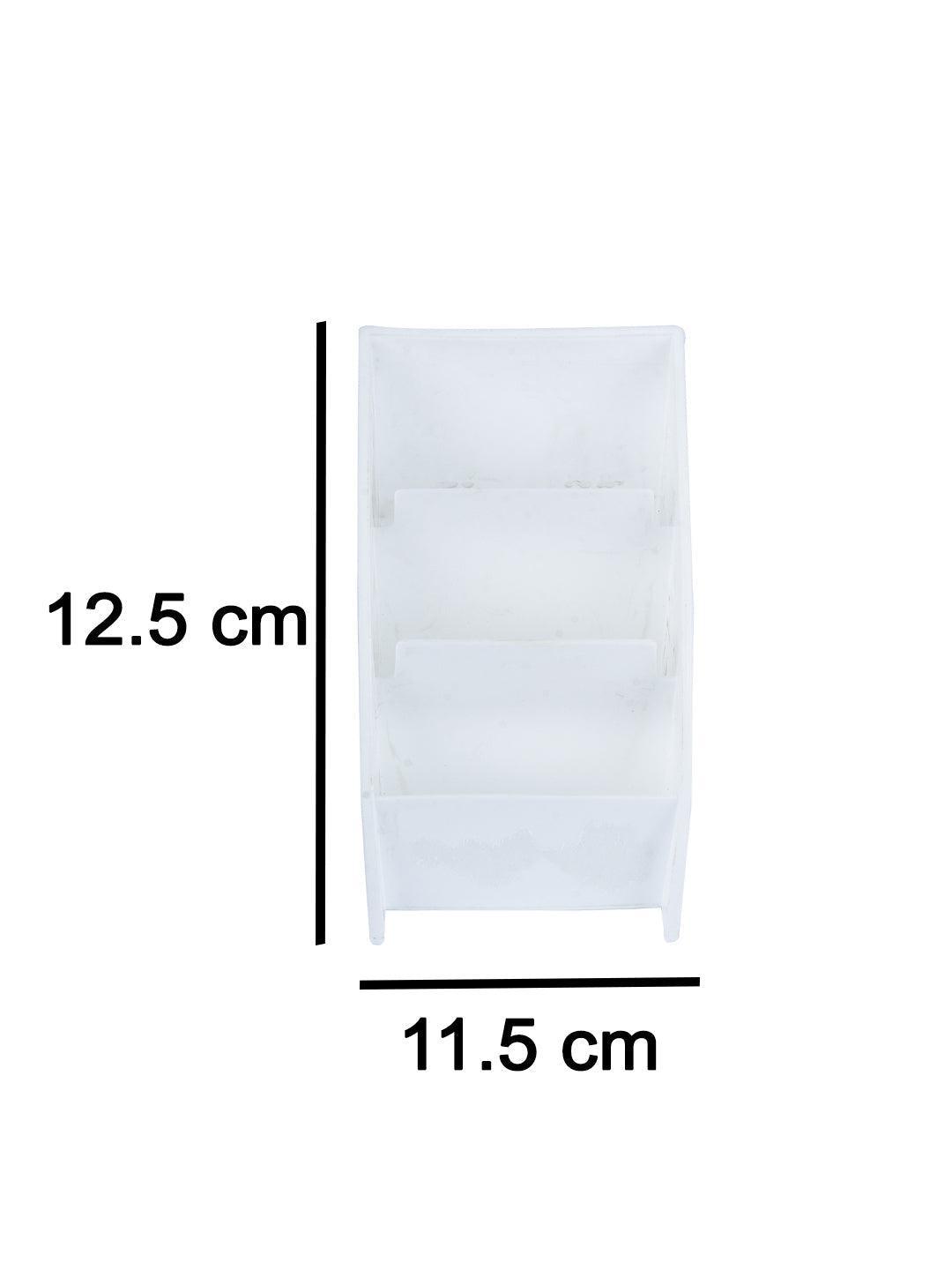 White Plastic Solid Cosmetic Organizer