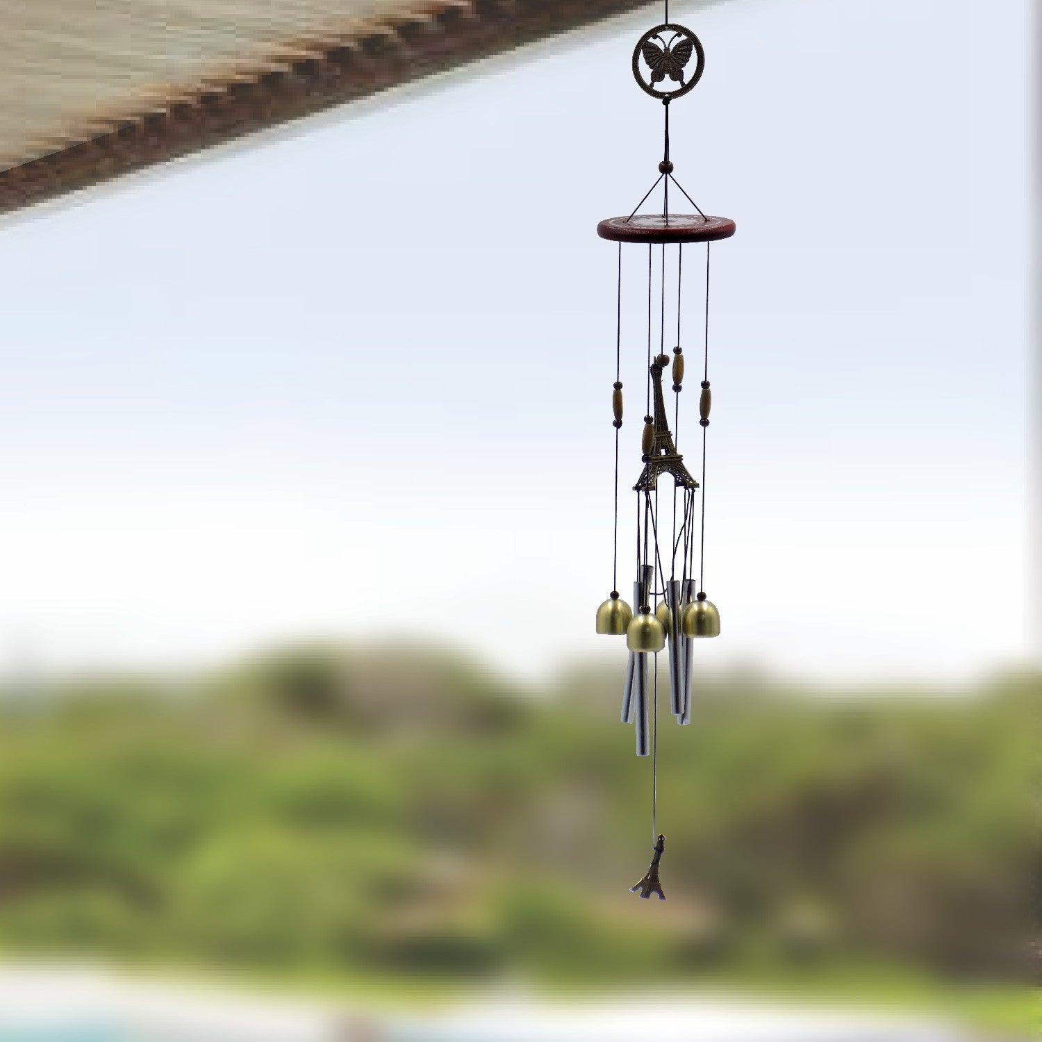 Wind Chimes, Soothing Sound, for Indoor & Outdoor Décor, Silver, Aluminium - MARKET 99