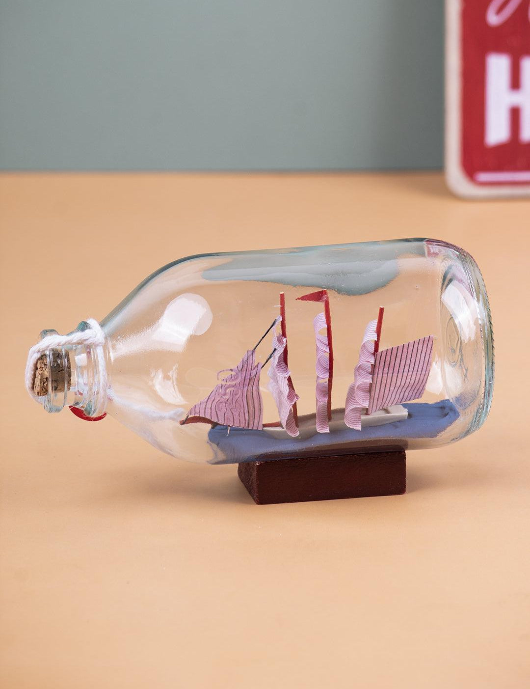Wishing Bottle, Décor Piece, Pink, Glass - MARKET 99
