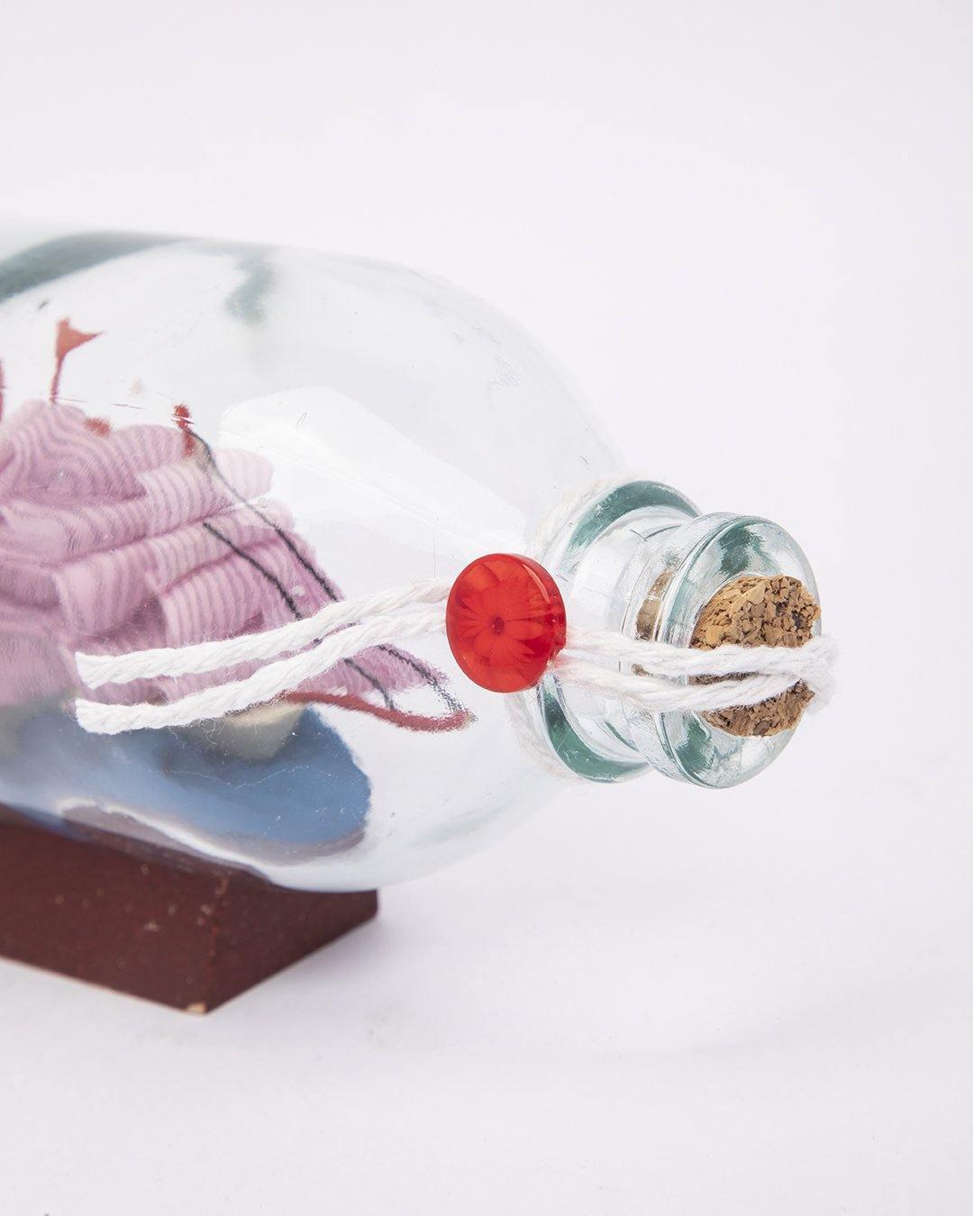 Wishing Bottle, Décor Piece, Pink, Glass - MARKET 99