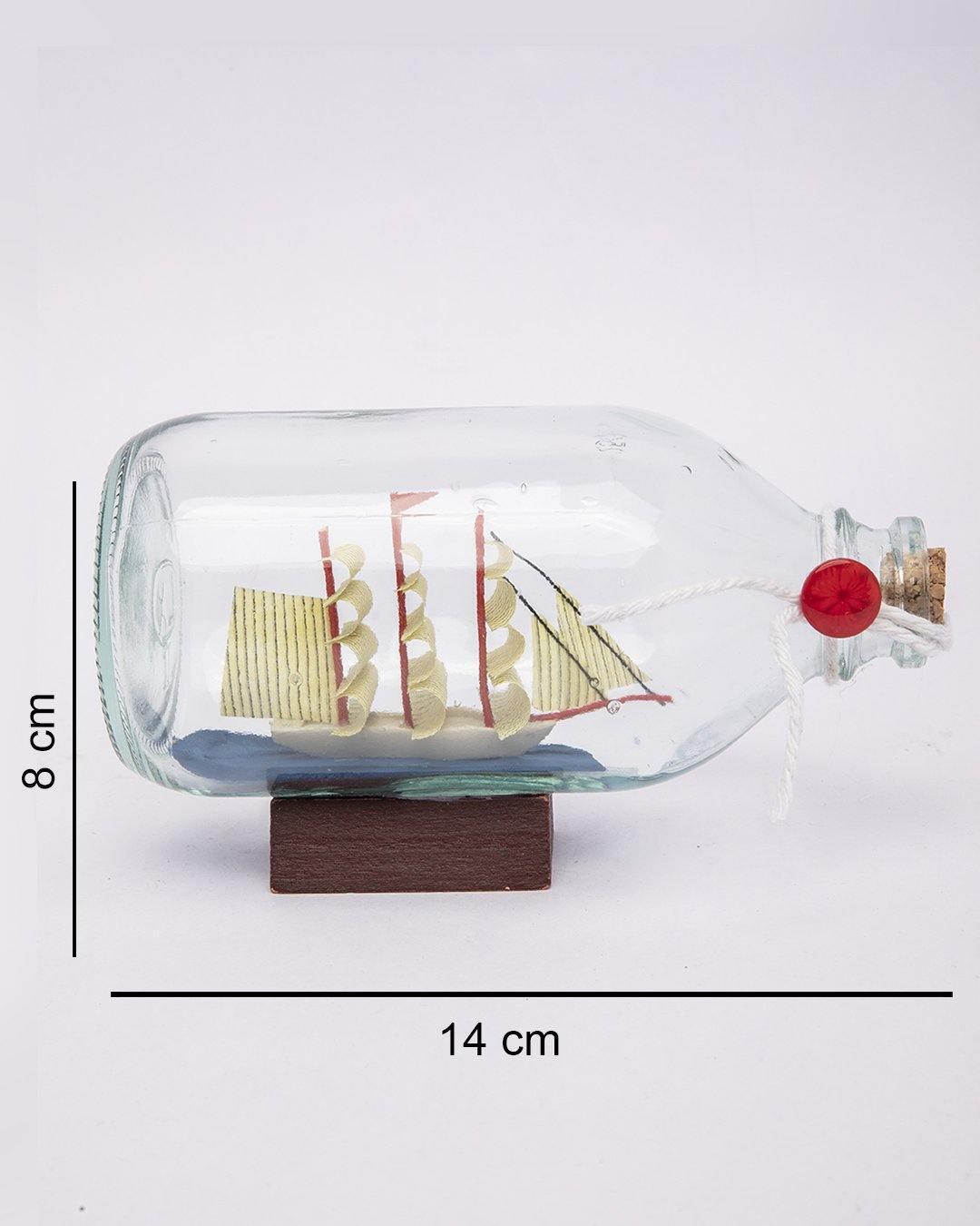 Wishing Bottle, Décor Piece, Yellow, Glass - MARKET 99