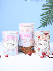 Metal Jar Set Of 3 - Multi Color, 900Ml - MARKET99