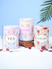 Metal Jar Set Of 3 - Multi Color, 900Ml - MARKET99