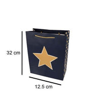 Star Gift Bag, Navy Blue, Paper, Set of 3 - MARKET99
