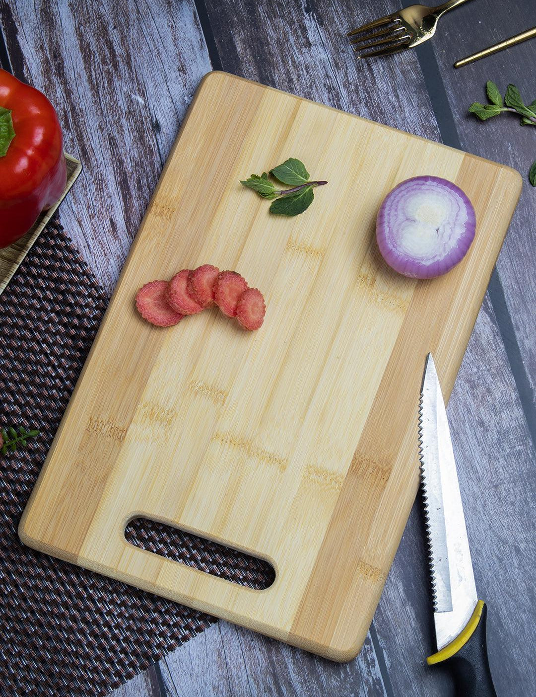 Bamboo, Chopping Board, Plain, Wooden : Finish, Multicolor