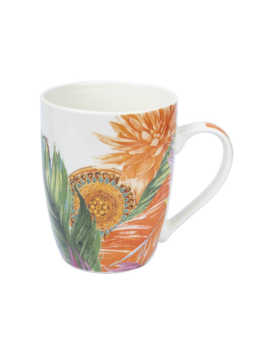 Ceramic Coffee Mug With Lid - Multi, 420 Ml - MARKET 99
