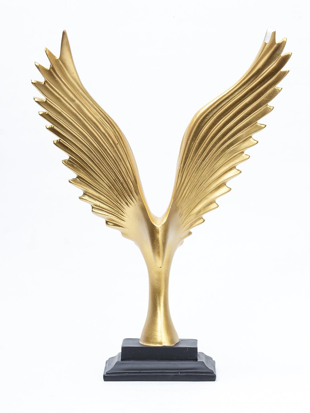 Decorative Golden Wings Statue Home & Office Décor 22CM - 2
