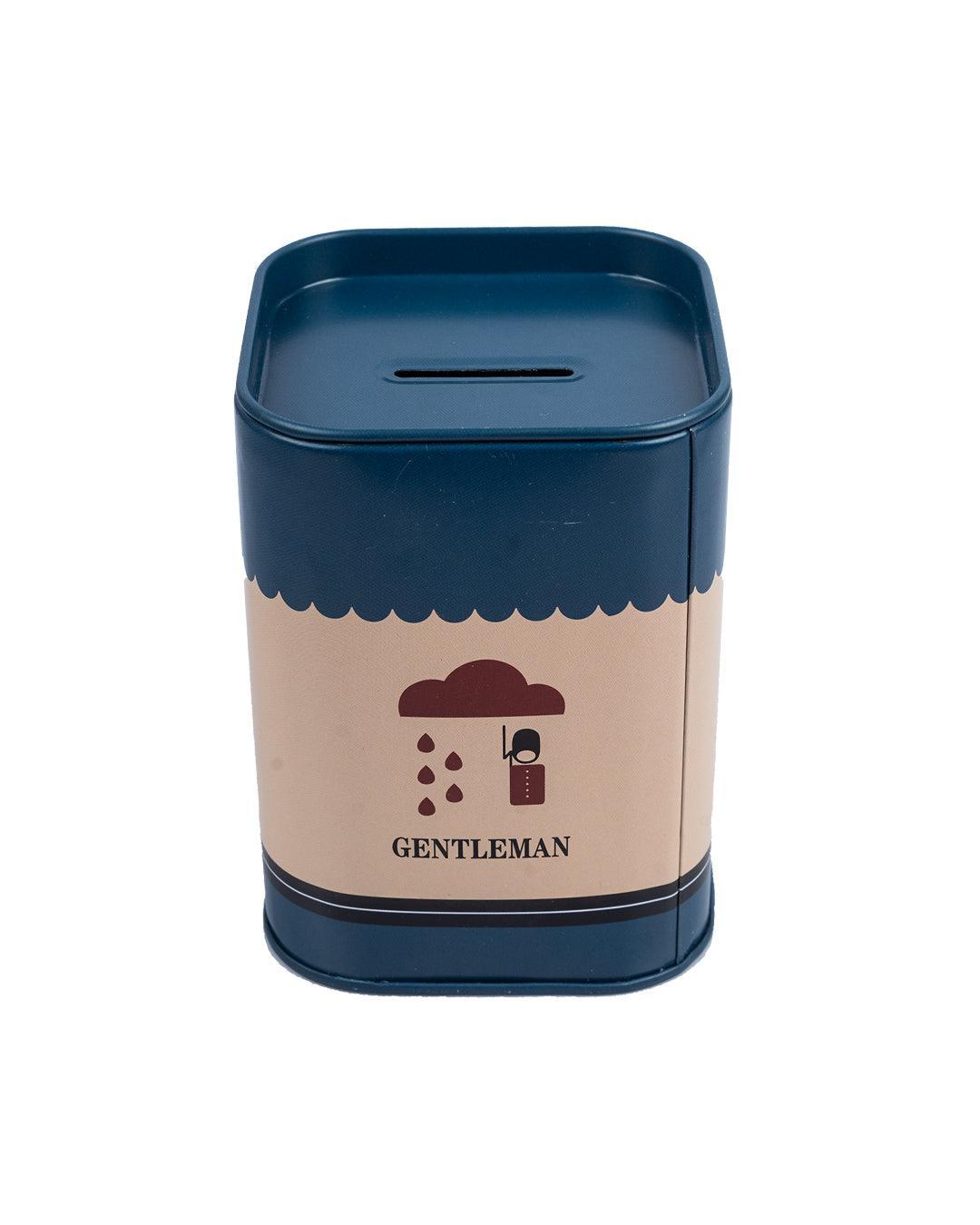 Gentleman Piggy Bank, Blue, Tin - MARKET 99