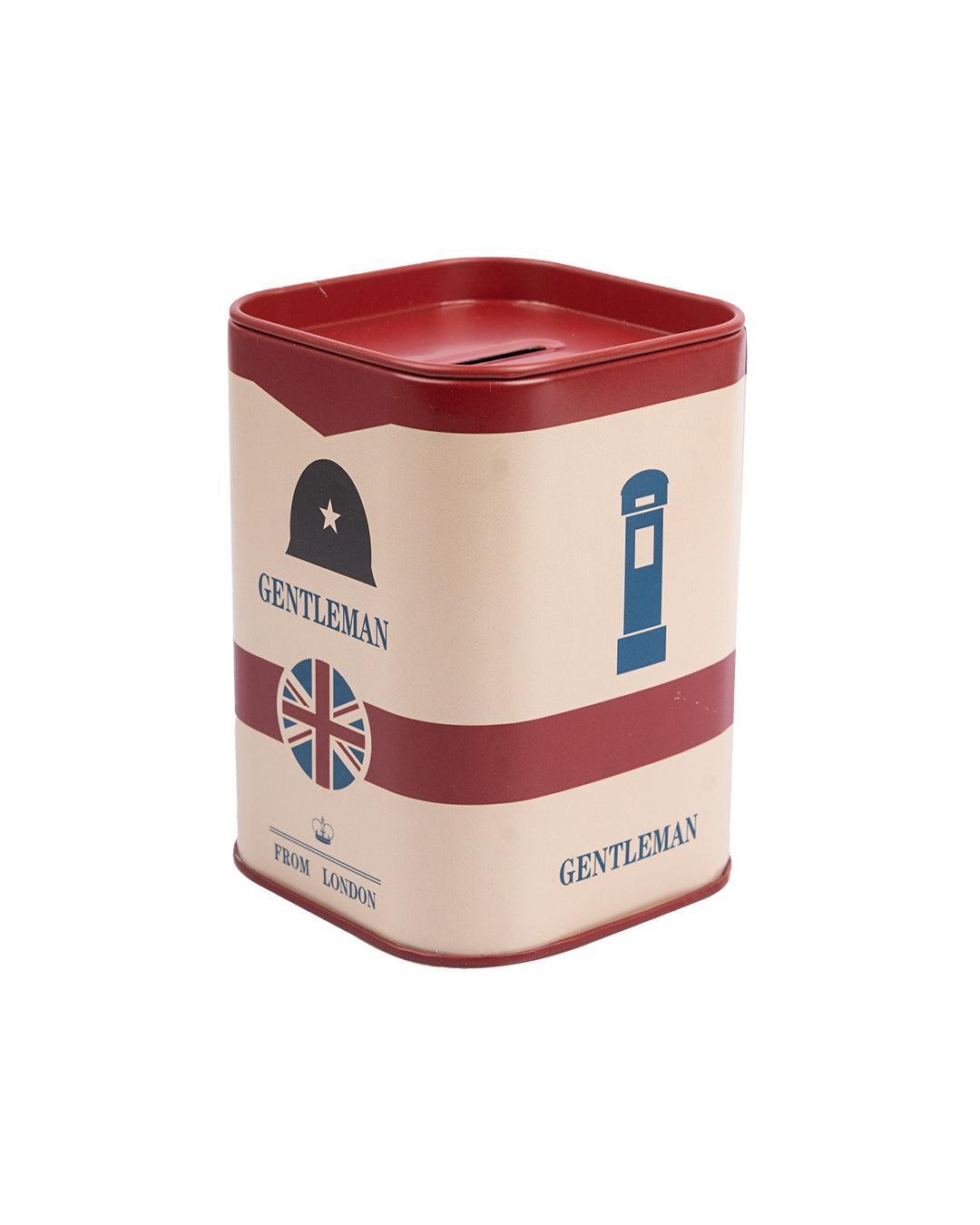Gentleman Piggy Bank, Red, Tin - MARKET 99
