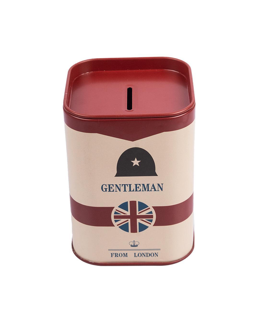 Gentleman Piggy Bank, Red, Tin - MARKET 99