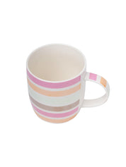 Horizontal Stripes Ceramic Coffee Mug - 350mL, Multi - MARKET 99