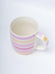 Horizontal Stripes Coffee Mug - 350mL, Multi - MARKET 99