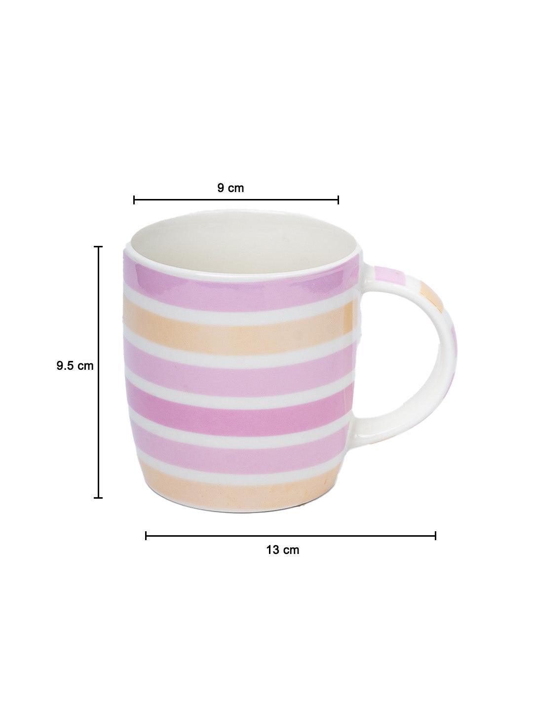 Horizontal Stripes Coffee Mug - 350mL, Multi - MARKET 99