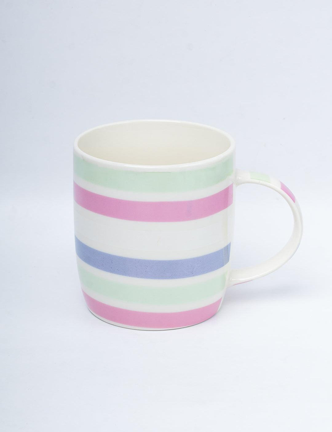 Horizontal Stripes Pattern Coffee Mug - 350mL, Multi - MARKET 99