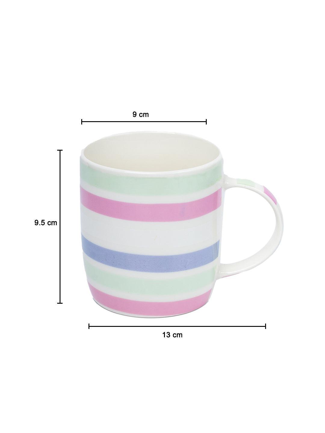 Horizontal Stripes Pattern Coffee Mug - 350mL, Multi - MARKET 99