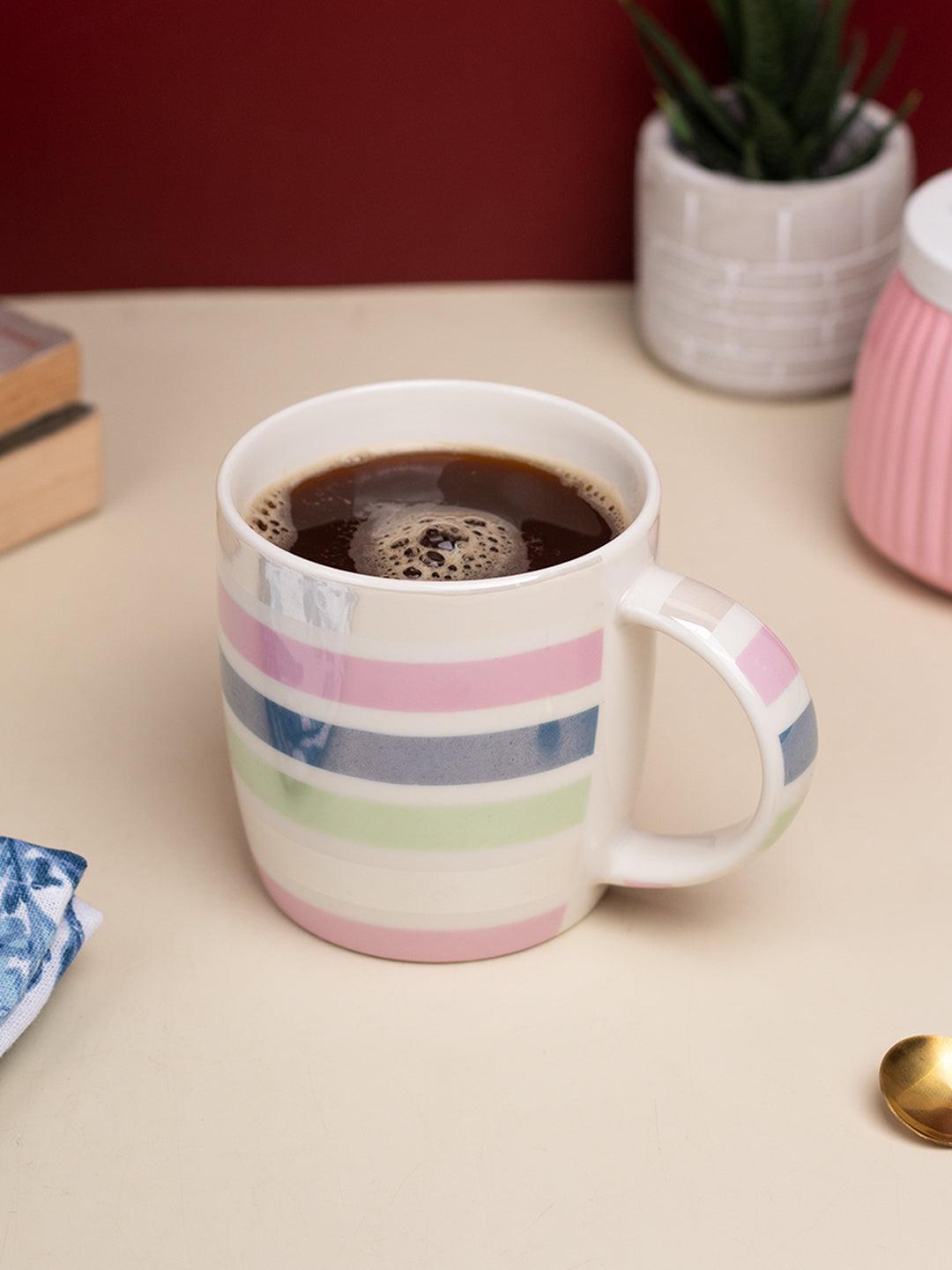 Horizontal Stripes Pattern Mug - 350mL, Multi - MARKET 99