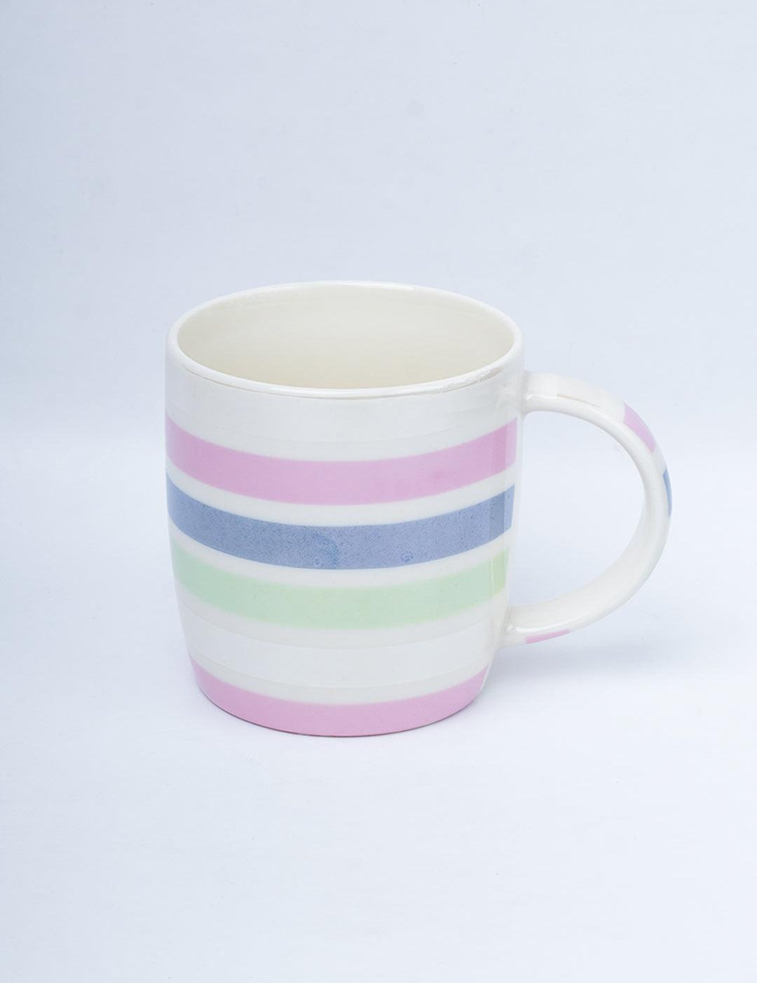Horizontal Stripes Pattern Mug - 350mL, Multi - MARKET 99