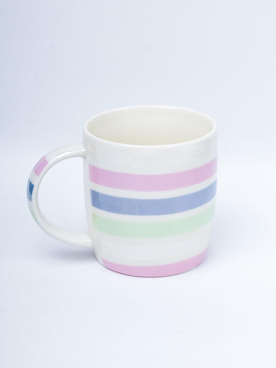 Horizontal Stripes Pattern Mug - 350mL, Multi - MARKET 99