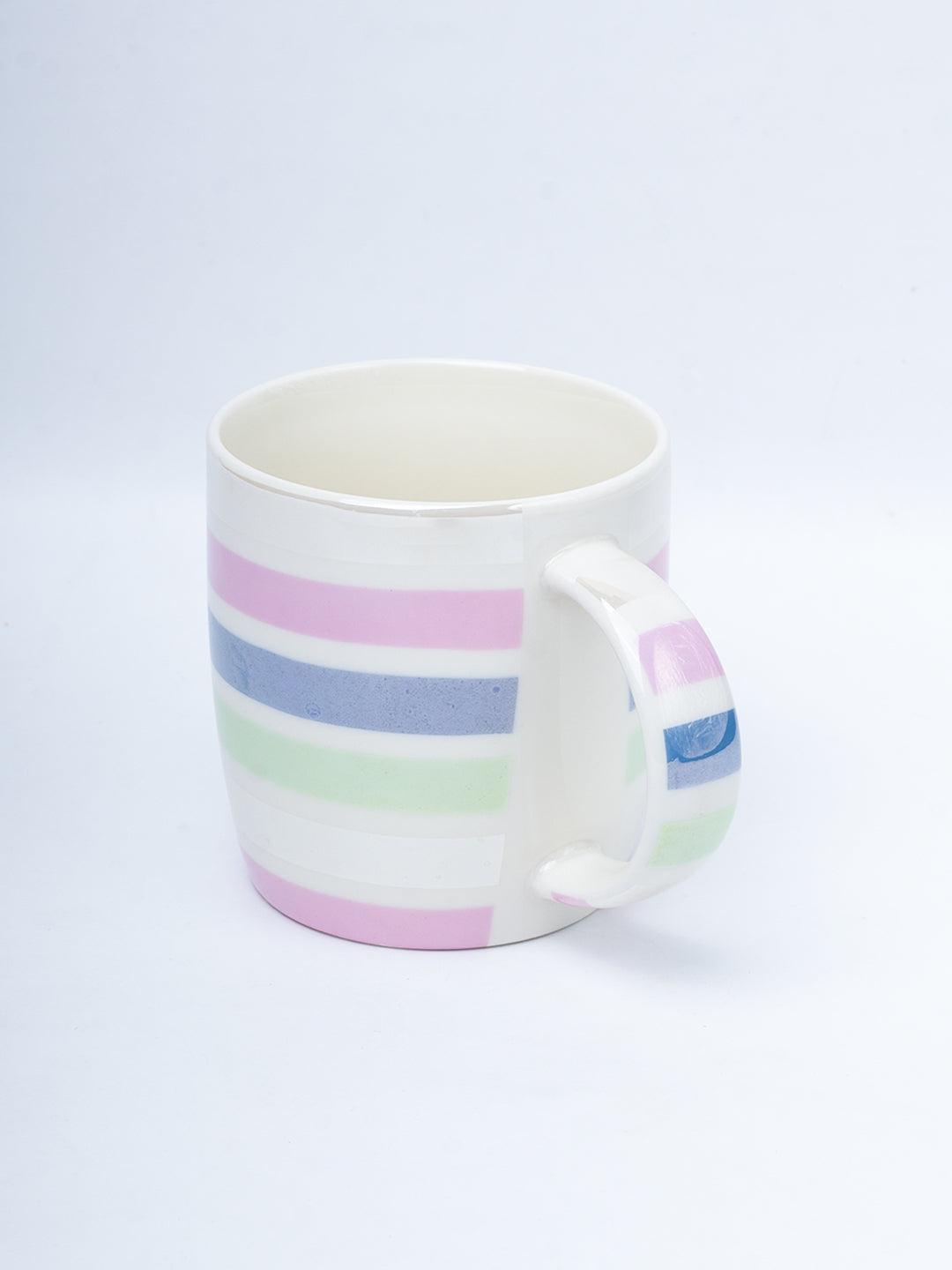 Horizontal Stripes Pattern Mug - 350mL, Multi - MARKET 99
