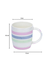 Horizontal Stripes Pattern Mug - 350mL, Multi - MARKET 99